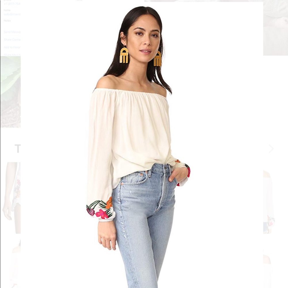 Lovers + friends ivory over the sea top